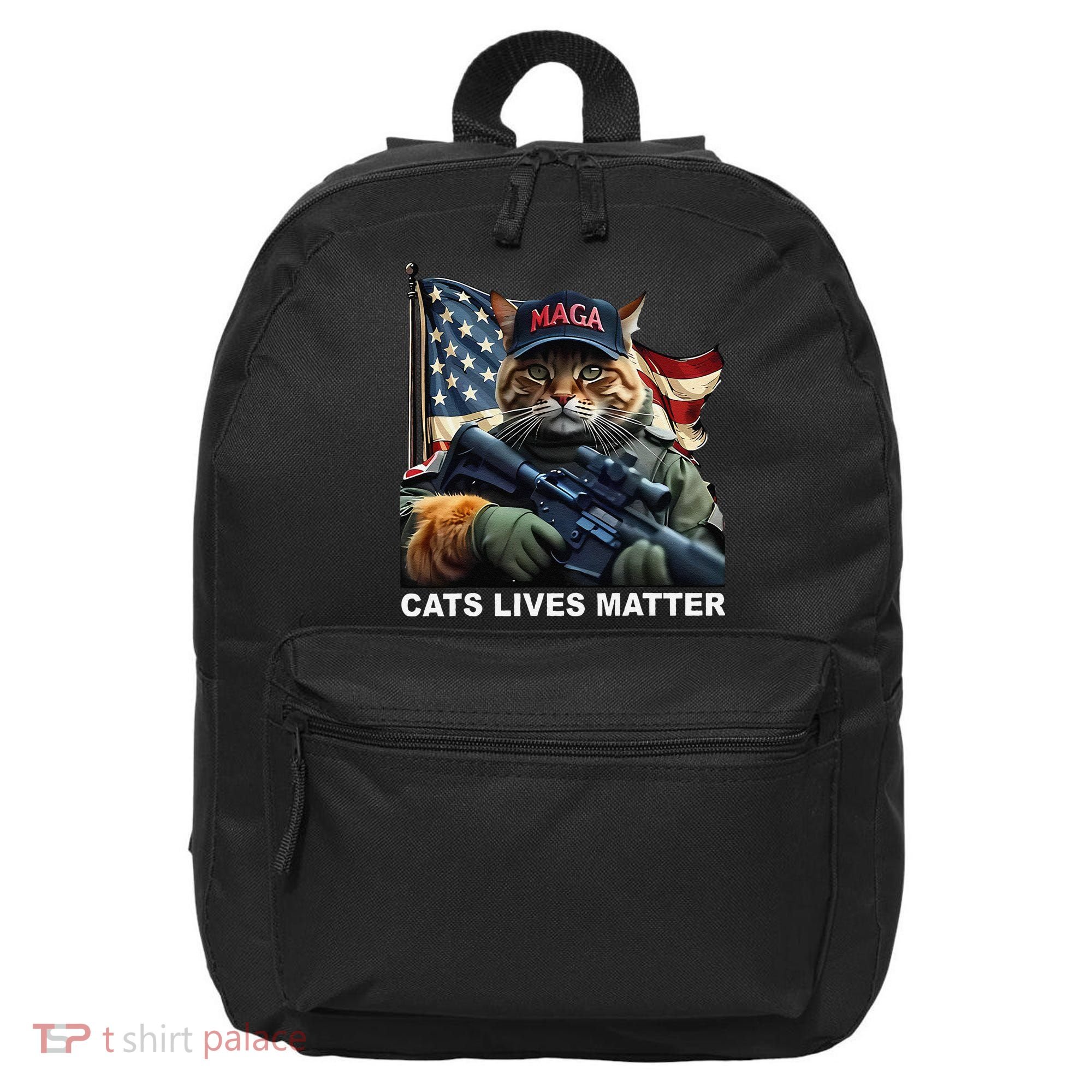 Cats Lives Matter Funny Trump 2024 Cat Maga Gift 16 in Basic Backpack