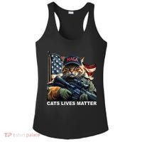 Cats Lives Matter Funny Trump 2024 Cat Maga Gift Ladies PosiCharge Competitor Racerback Tank thumb 0