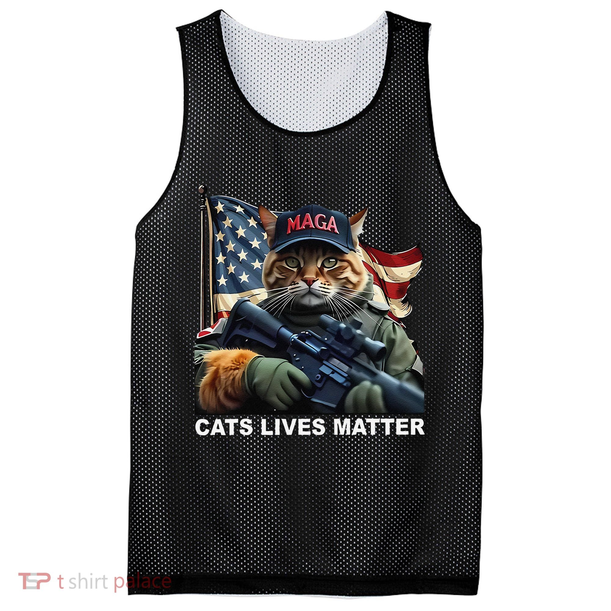 Cats Lives Matter Funny Trump 2024 Cat Maga Gift Mesh Reversible Basketball Jersey Tank