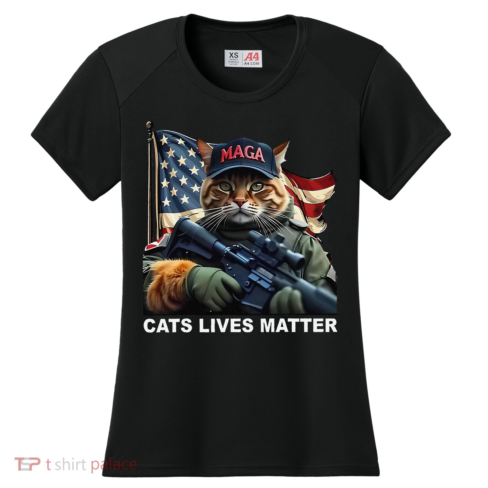 Cats Lives Matter Funny Trump 2024 Cat Maga Gift Women's Cooling Performance Crew T-Shirt