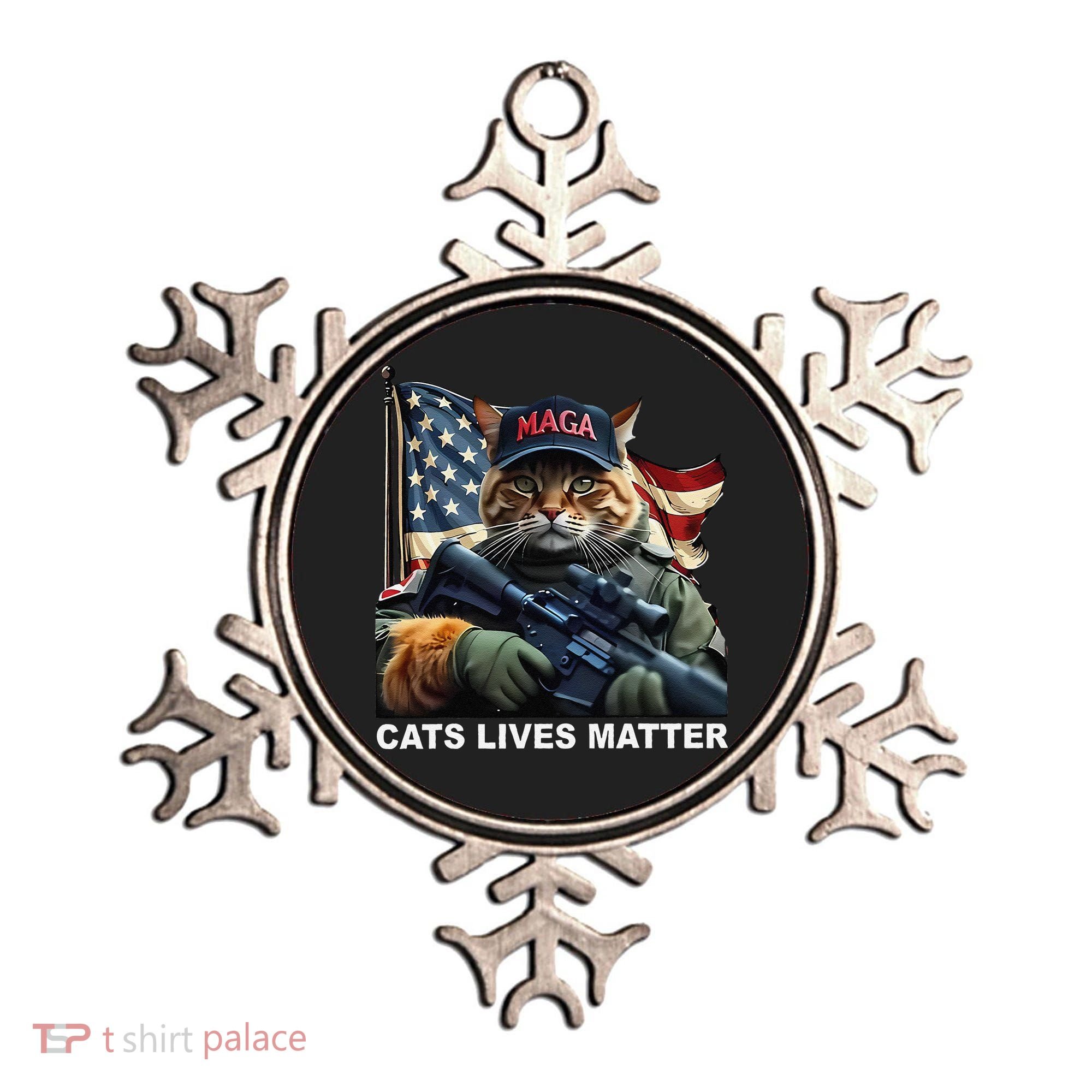 Cats Lives Matter Funny Trump 2024 Cat Maga Gift Ornament