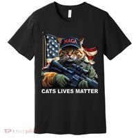 Cats Lives Matter Funny Trump 2024 Cat Maga Gift Premium T-Shirt thumb 0