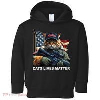 Cats Lives Matter Funny Trump 2024 Cat Maga Gift Toddler Hoodie thumb 0