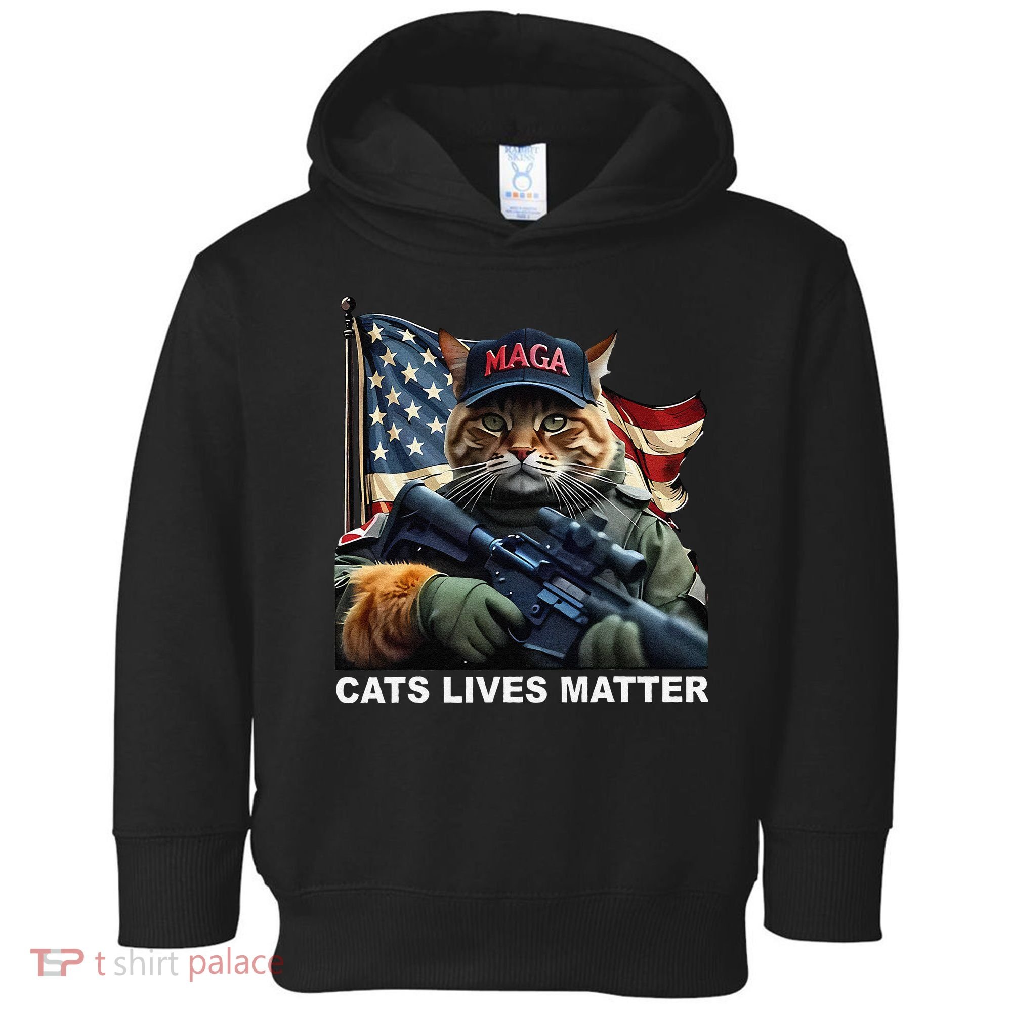 Cats Lives Matter Funny Trump 2024 Cat Maga Gift Toddler Hoodie