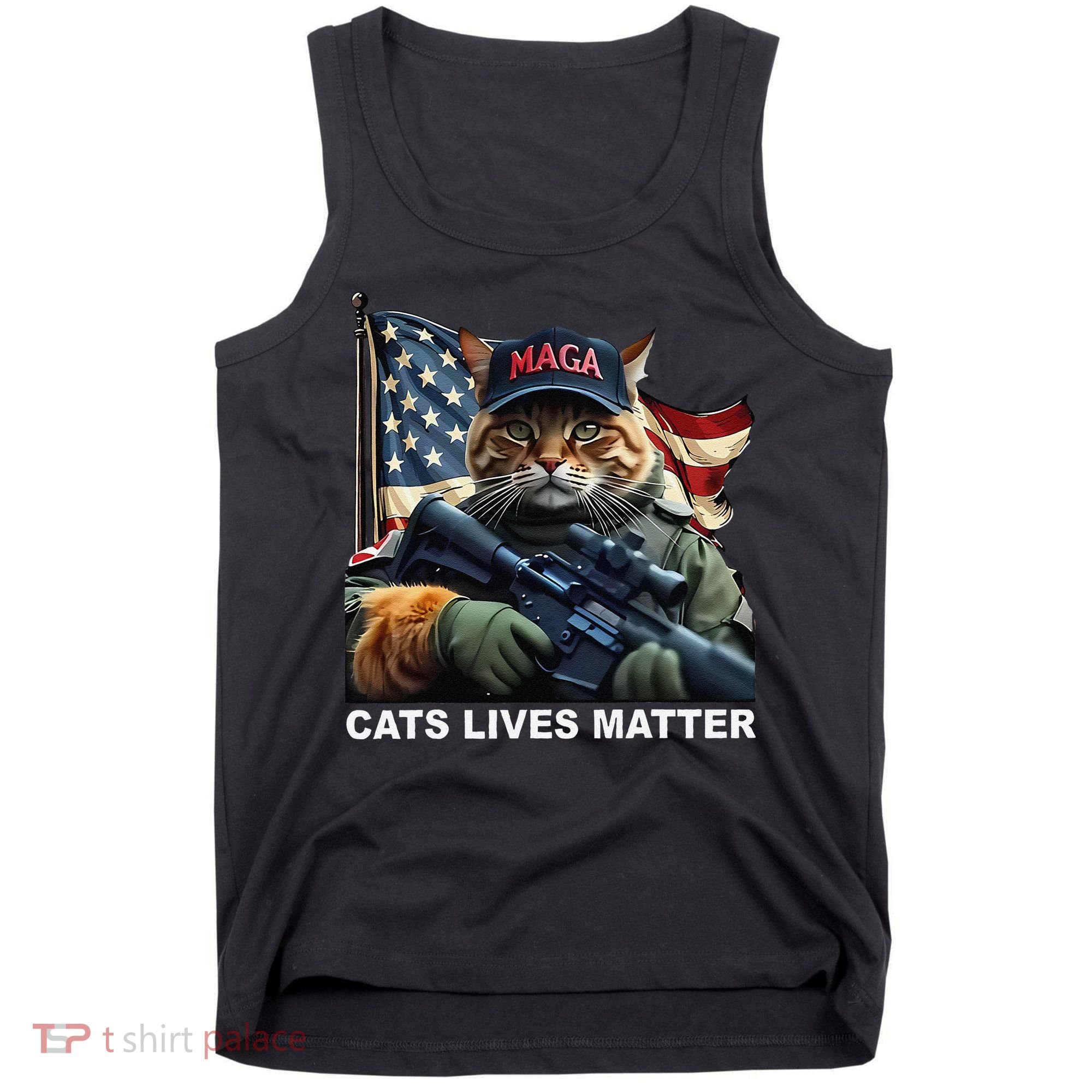 Cats Lives Matter Funny Trump 2024 Cat Maga Gift Tank Top
