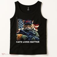 Cats Lives Matter Funny Trump 2024 Cat Maga Gift Tank Top thumb 2