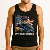 Cats Lives Matter Funny Trump 2024 Cat Maga Gift Tank Top thumb 3