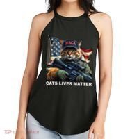 Cats Lives Matter Funny Trump 2024 Cat Maga Gift Women's Perfect Tri Rocker Tank thumb 2