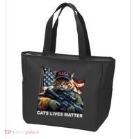 Cats Lives Matter Funny Trump 2024 Cat Maga Gift Tote Bag thumb 3
