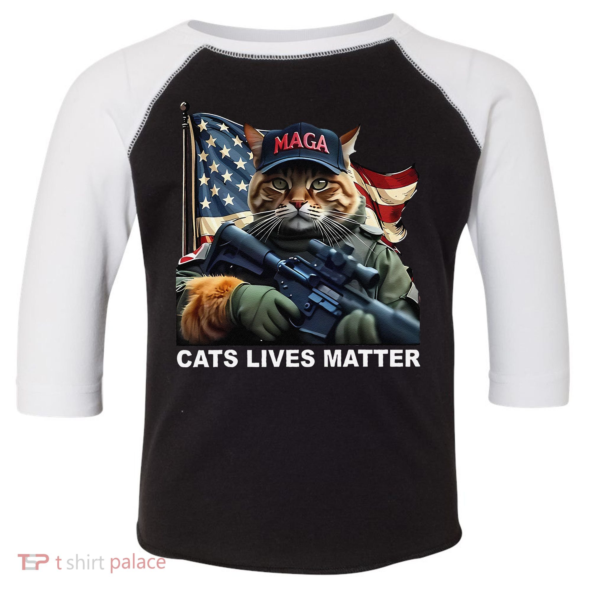 Cats Lives Matter Funny Trump 2024 Cat Maga Gift Toddler Fine Jersey T-Shirt