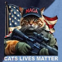 Cats Lives Matter Funny Trump 2024 Cat Maga Gift Raglan Baseball Sleeve Shirt thumb 2