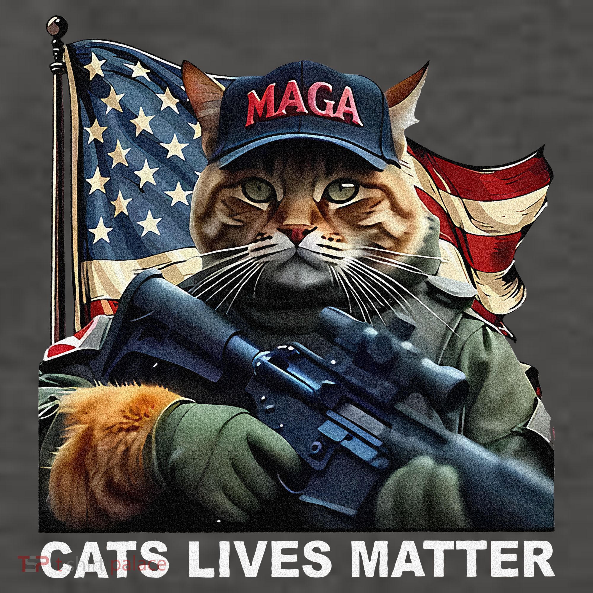 Cats Lives Matter Funny Trump 2024 Cat Maga Gift Vector Backpack