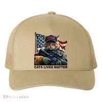 Cats Lives Matter Funny Trump 2024 Cat Maga Gift Yupoong Adult 5-Panel Trucker Hat thumb 0