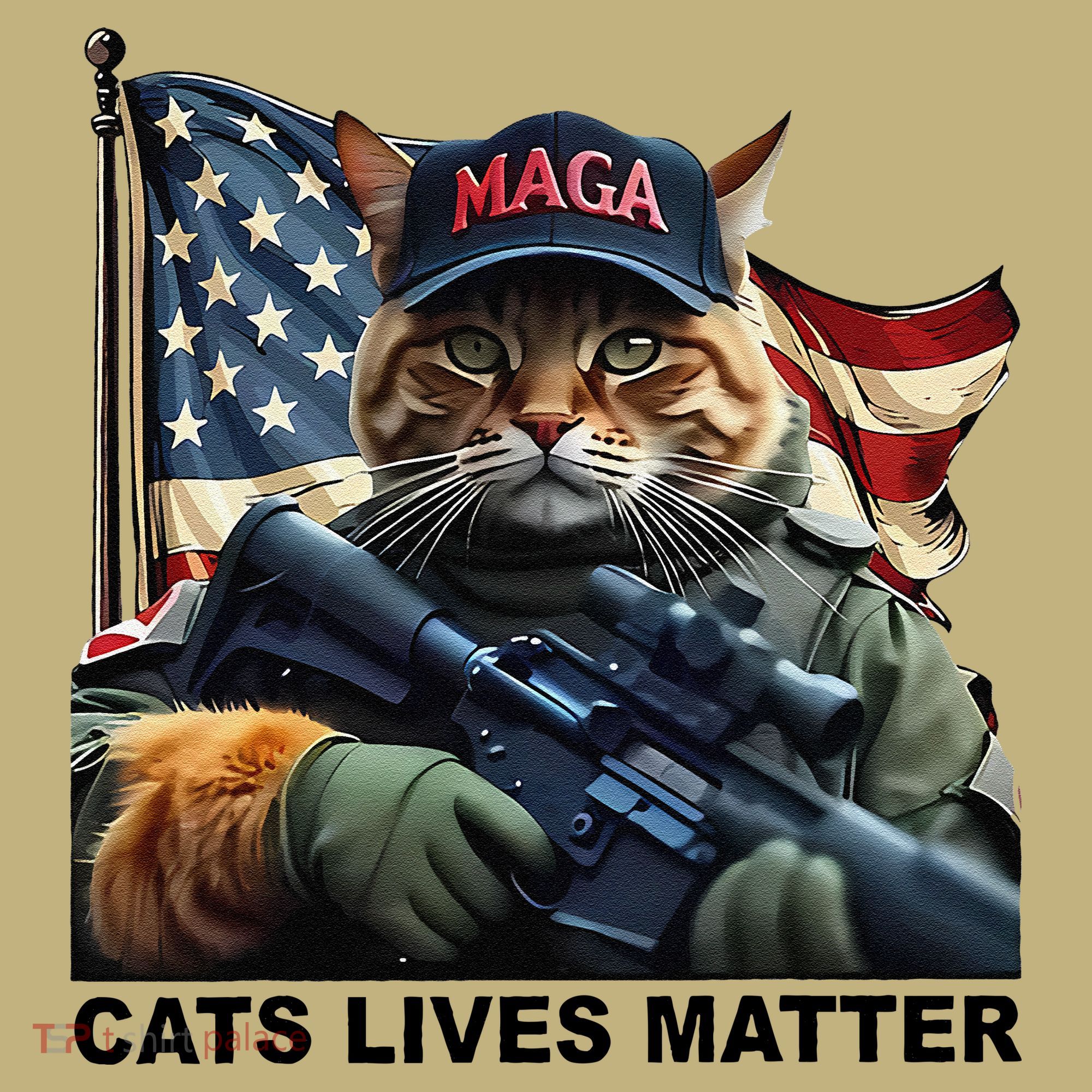 Cats Lives Matter Funny Trump 2024 Cat Maga Gift Cooling Performance Crew T-Shirt