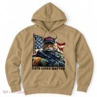 Cats Lives Matter Funny Trump 2024 Cat Maga Gift Hoodie thumb 0