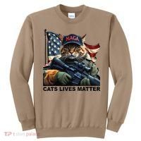 Cats Lives Matter Funny Trump 2024 Cat Maga Gift Sweatshirt thumb 0