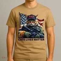 Cats Lives Matter Funny Trump 2024 Cat Maga Gift T-Shirt thumb 3