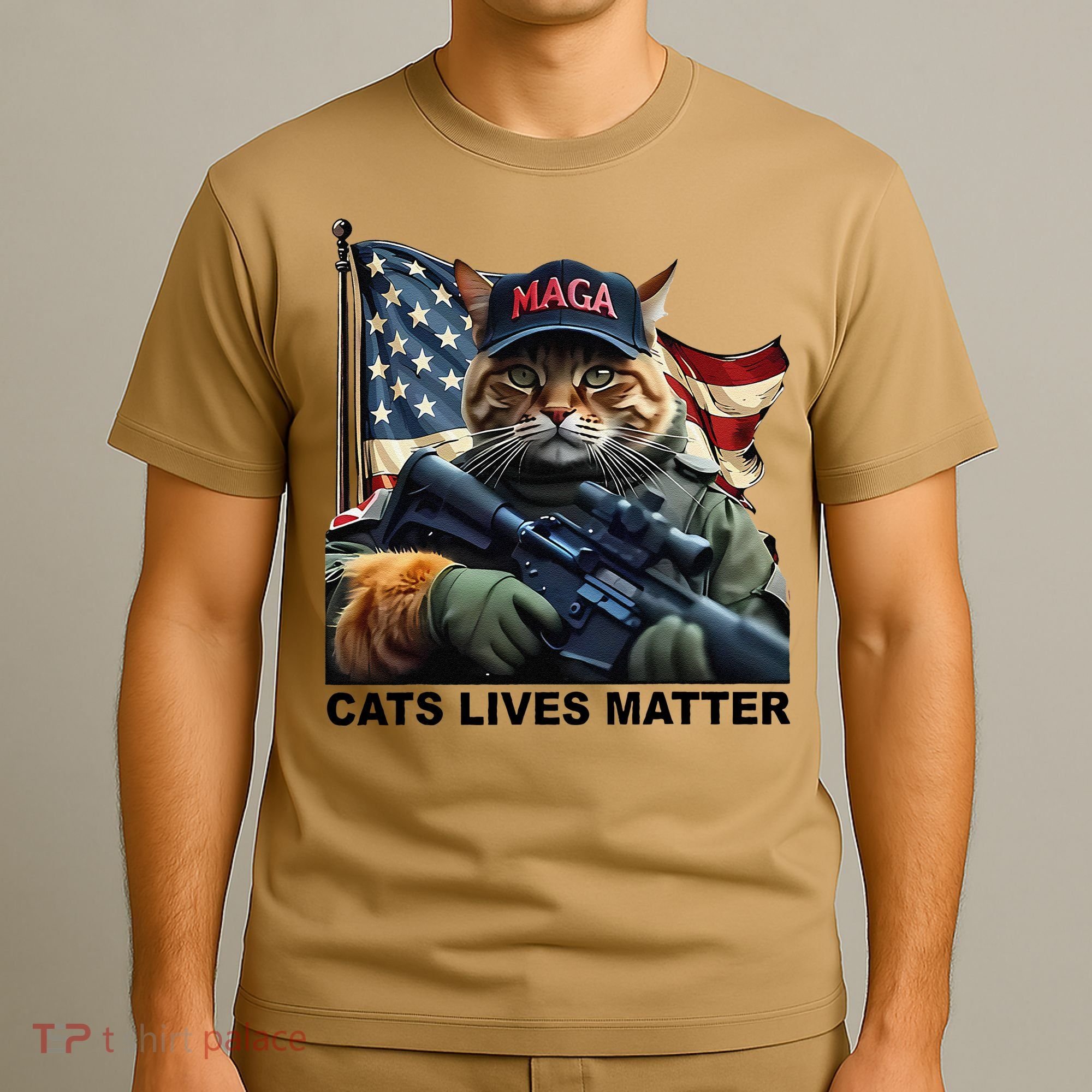 Cats Lives Matter Funny Trump 2024 Cat Maga Gift T-Shirt