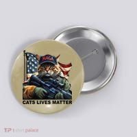 Cats Lives Matter Funny Trump 2024 Cat Maga Gift Button thumb 0