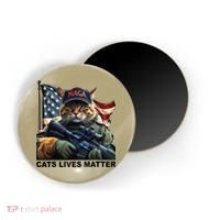 Cats Lives Matter Funny Trump 2024 Cat Maga Gift Magnet thumb 0