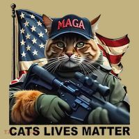 Cats Lives Matter Funny Trump 2024 Cat Maga Gift Magnet thumb 1