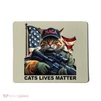 Cats Lives Matter Funny Trump 2024 Cat Maga Gift Mousepad thumb 0