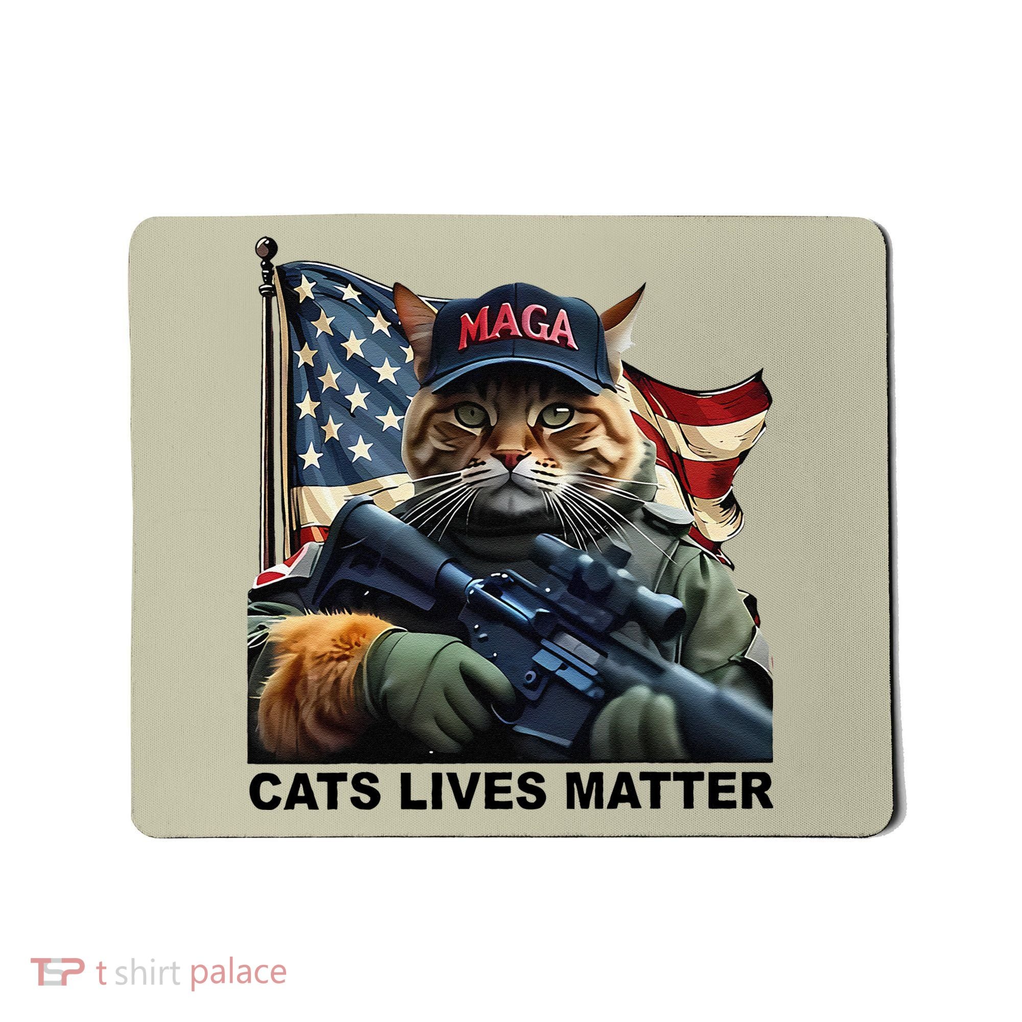 Cats Lives Matter Funny Trump 2024 Cat Maga Gift Mousepad