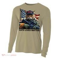 Cats Lives Matter Funny Trump 2024 Cat Maga Gift Cooling Performance Long Sleeve Crew thumb 0