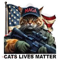 Cats Lives Matter Funny Trump 2024 Cat Maga Gift Ceramic Ornament thumb 2