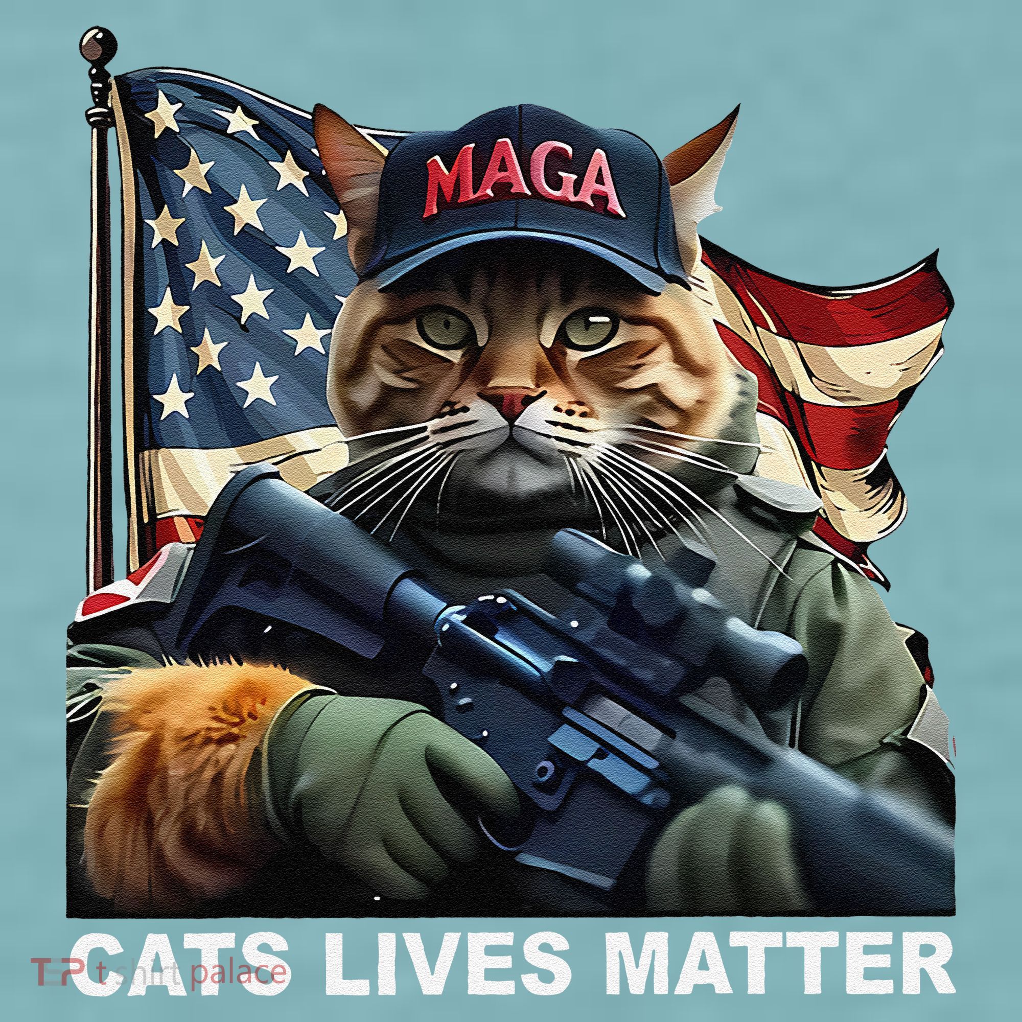 Cats Lives Matter Funny Trump 2024 Cat Maga Gift Sueded Cloud Jersey T-Shirt