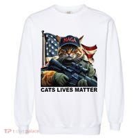 Cats Lives Matter Funny Trump 2024 Cat Maga Gift Garment-Dyed Sweatshirt thumb 0
