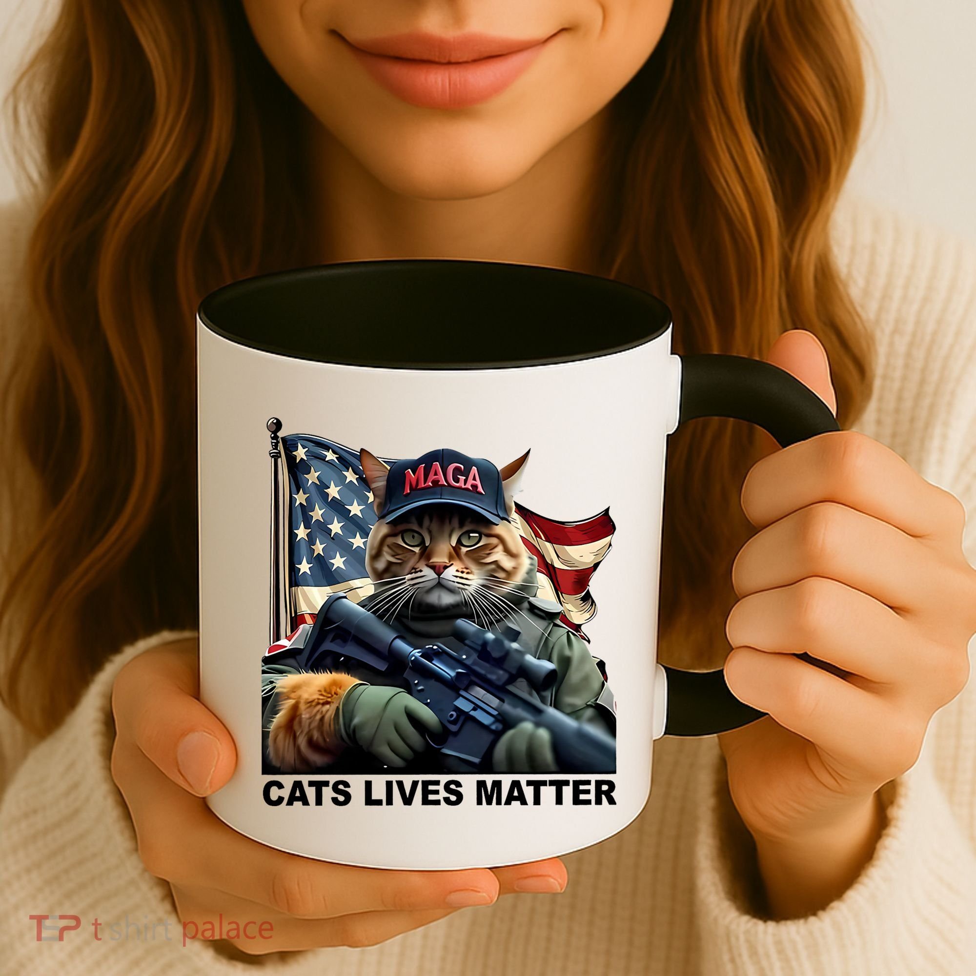 Cats Lives Matter Funny Trump 2024 Cat Maga Coffee Mug