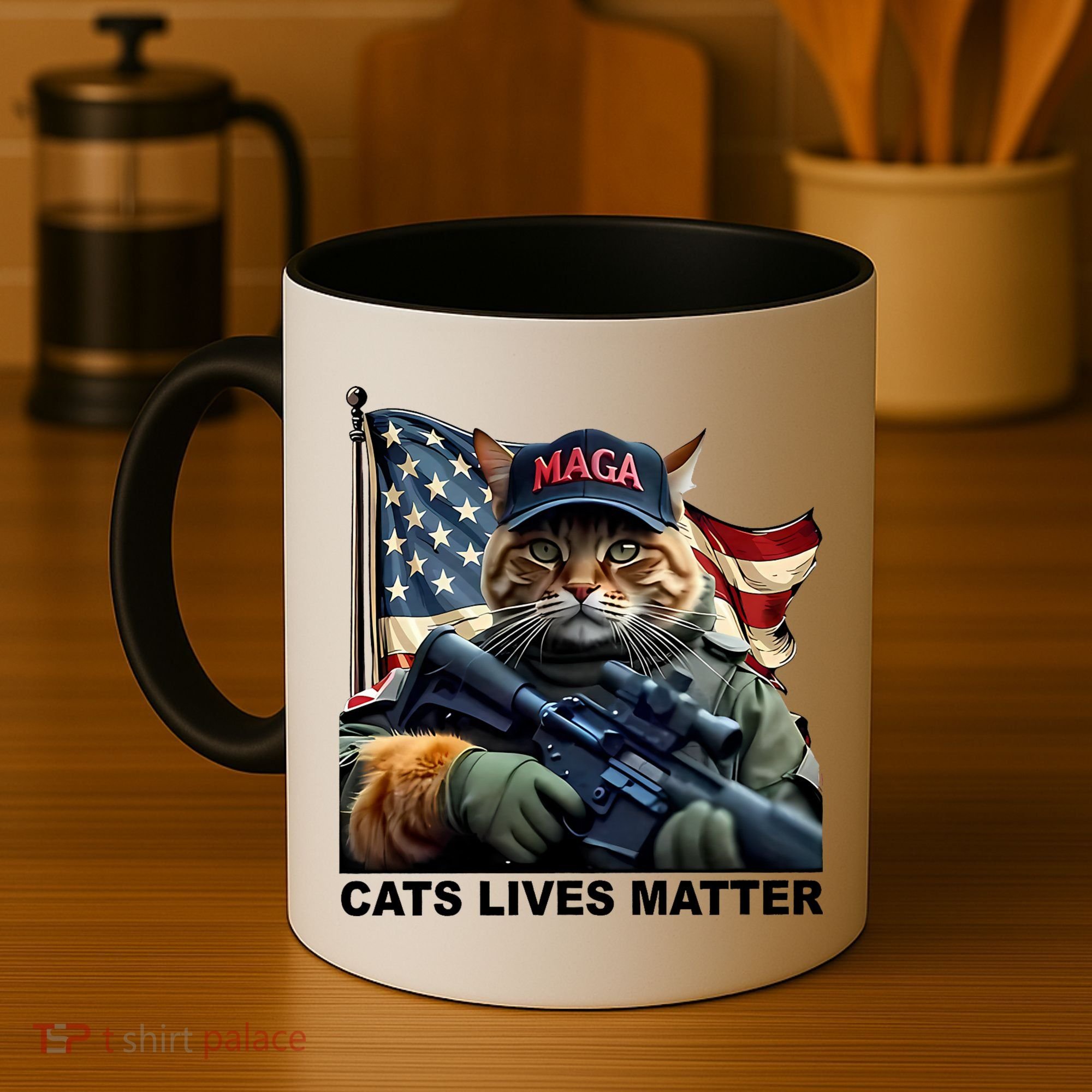 Cats Lives Matter Funny Trump 2024 Cat Maga Coffee Mug