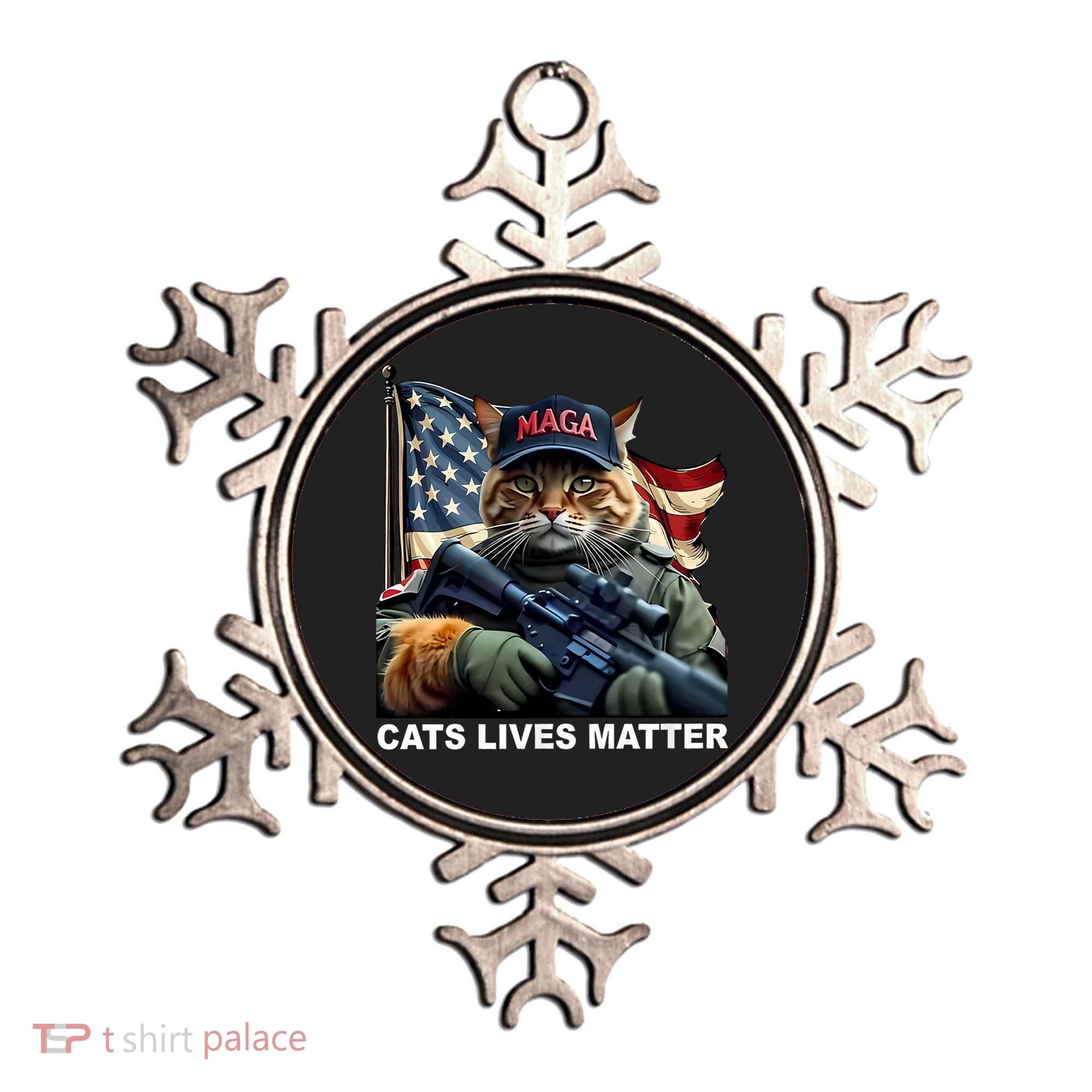 Cats Lives Matter Funny Trump 2024 Cat Maga Ornament