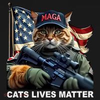 Cats Lives Matter Funny Trump 2024 Cat Maga Ornament thumb 1