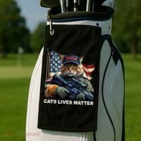 Cats Lives Matter Funny Trump 2024 Cat Maga Golf Towel thumb 2
