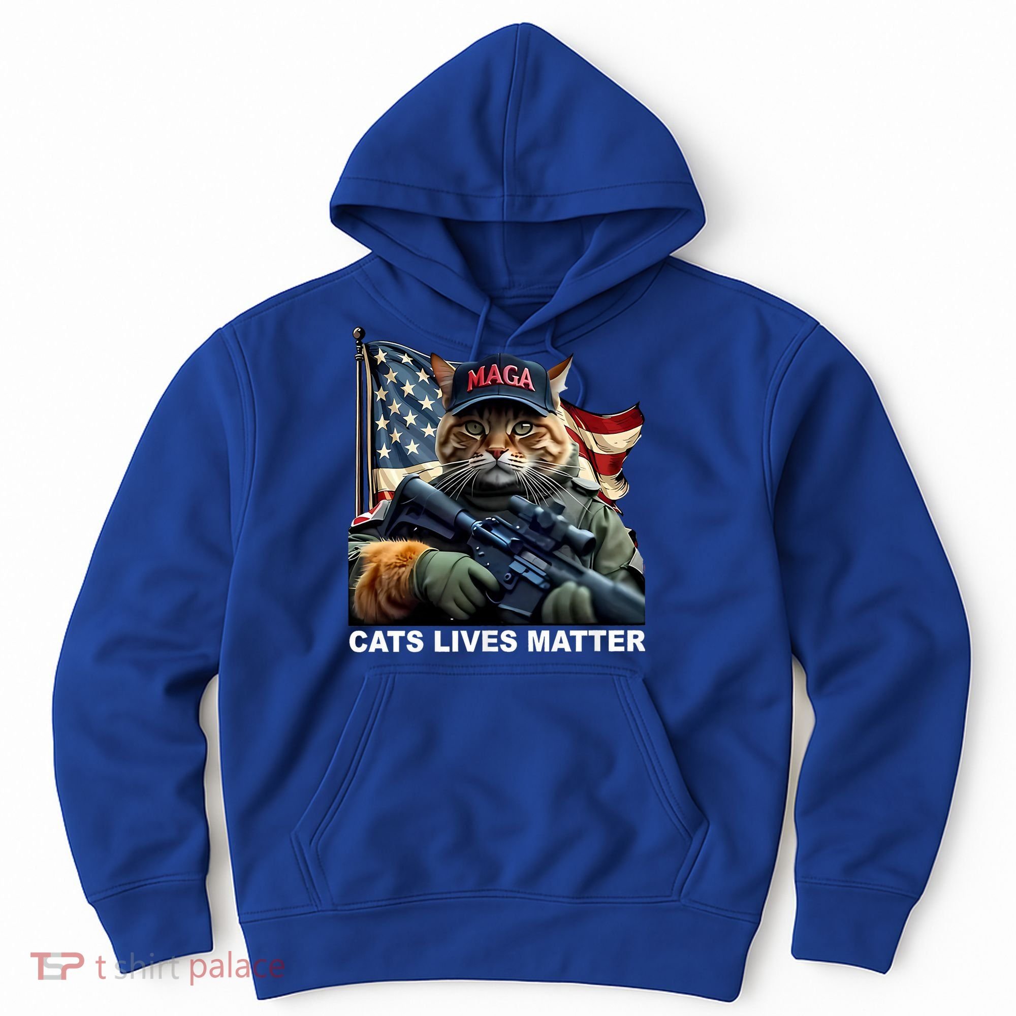 Cats Lives Matter Funny Trump 2024 Cat Maga Hoodie
