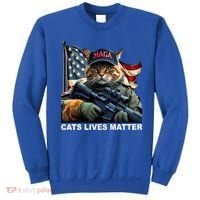 Cats Lives Matter Funny Trump 2024 Cat Maga Sweatshirt thumb 0