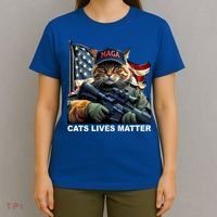 Cats Lives Matter Funny Trump 2024 Cat Maga T-Shirt thumb 4