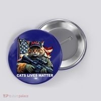 Cats Lives Matter Funny Trump 2024 Cat Maga Button thumb 0