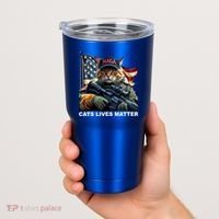 Cats Lives Matter Funny Trump 2024 Cat Maga Tumbler thumb 2