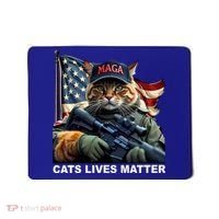 Cats Lives Matter Funny Trump 2024 Cat Maga Mousepad thumb 0