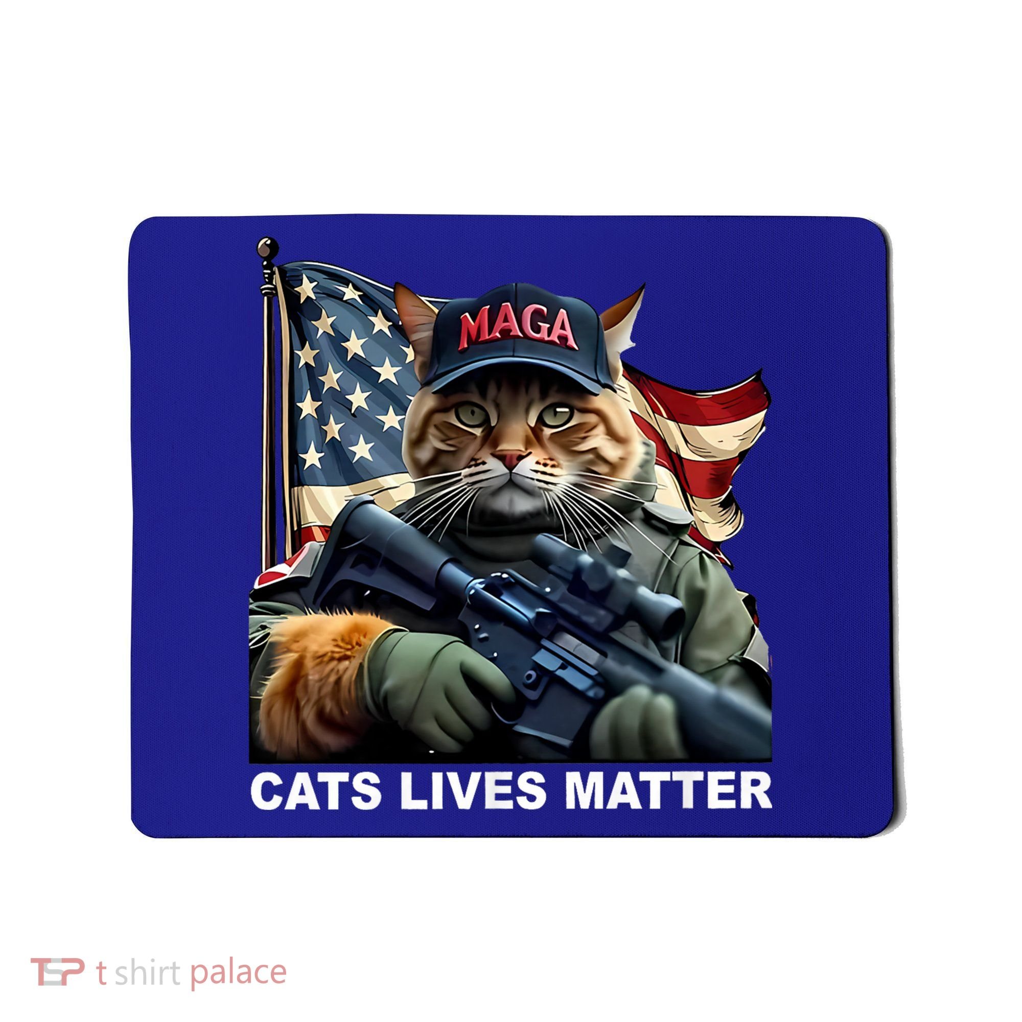 Cats Lives Matter Funny Trump 2024 Cat Maga Mousepad