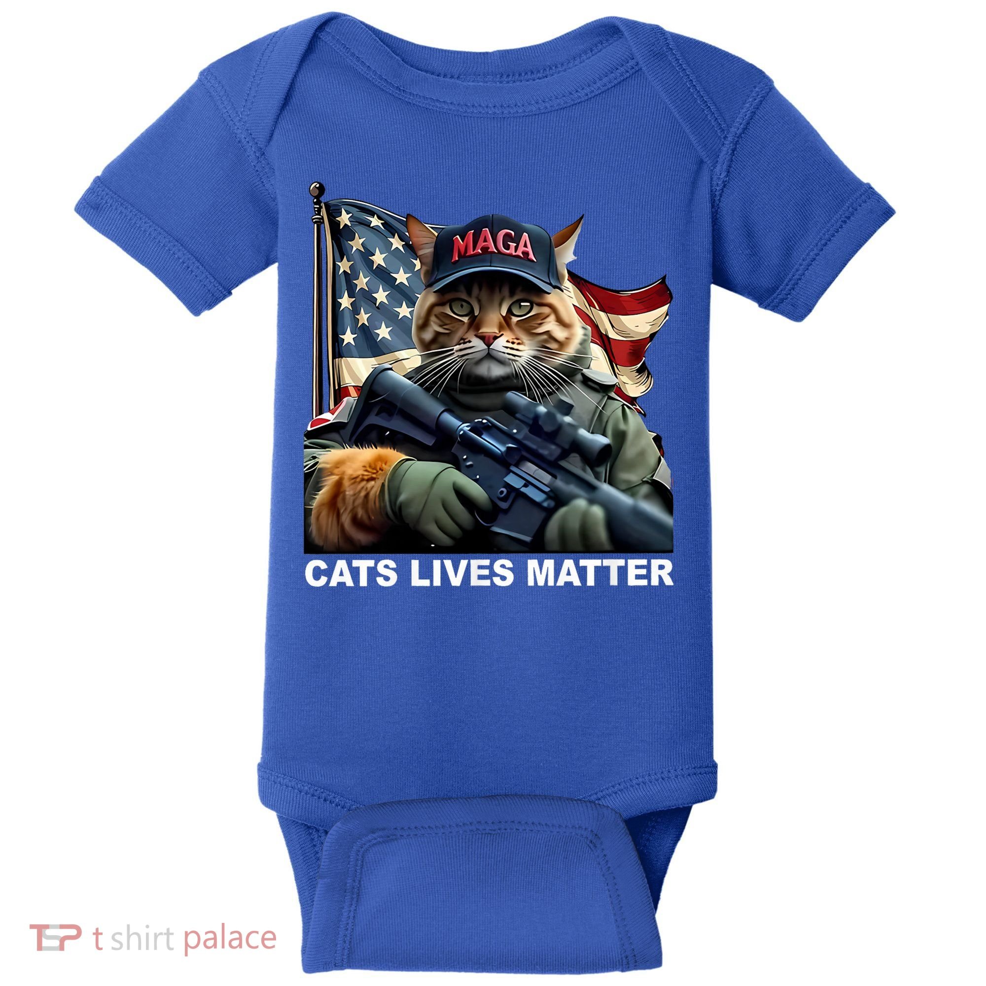 Cats Lives Matter Funny Trump 2024 Cat Maga Baby Bodysuit