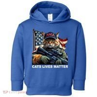 Cats Lives Matter Funny Trump 2024 Cat Maga Toddler Hoodie thumb 0