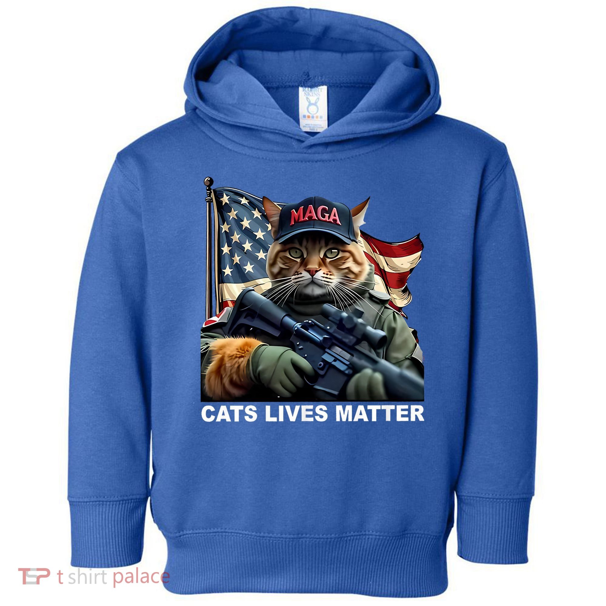 Cats Lives Matter Funny Trump 2024 Cat Maga Toddler Hoodie