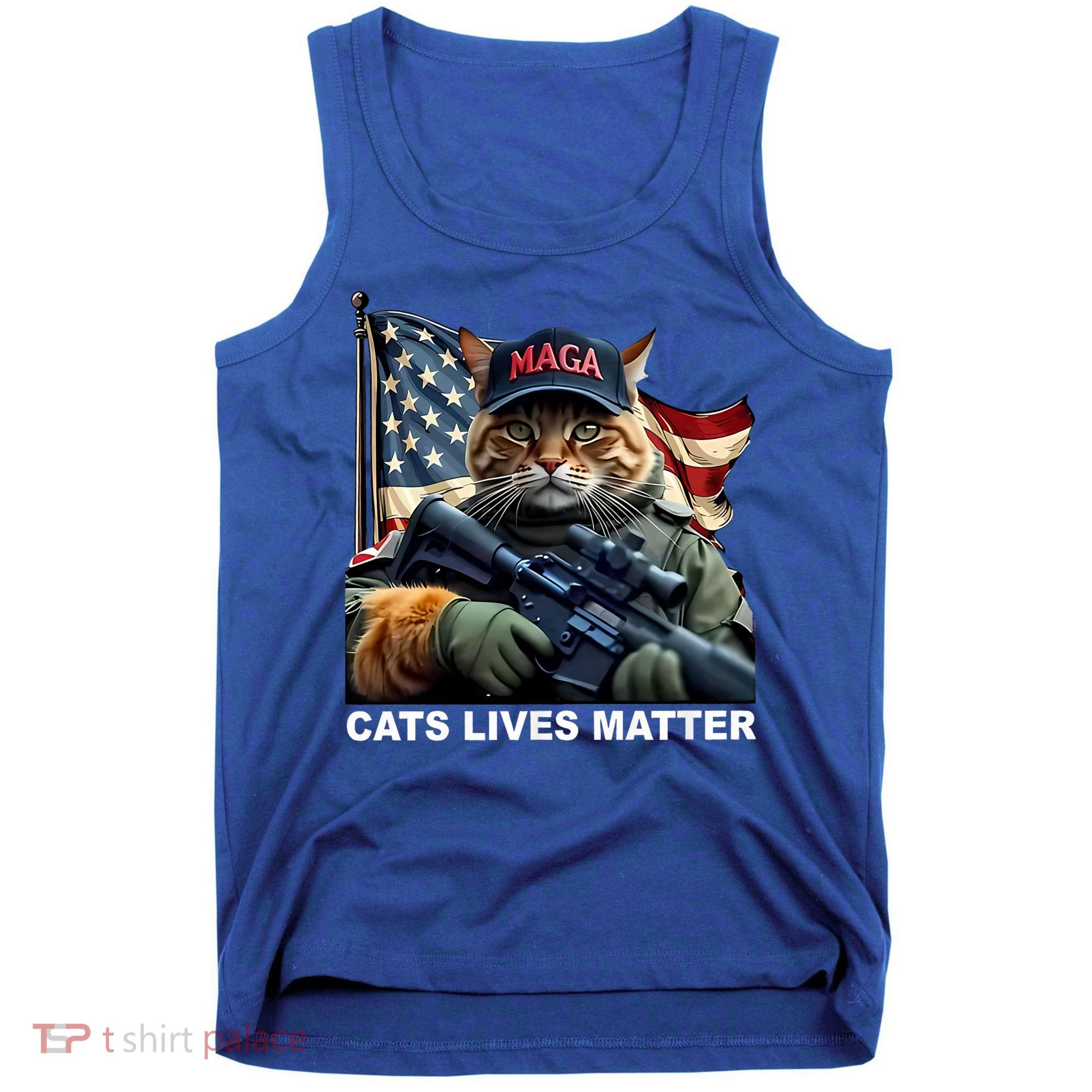 Cats Lives Matter Funny Trump 2024 Cat Maga Tank Top