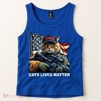 Cats Lives Matter Funny Trump 2024 Cat Maga Tank Top thumb 2