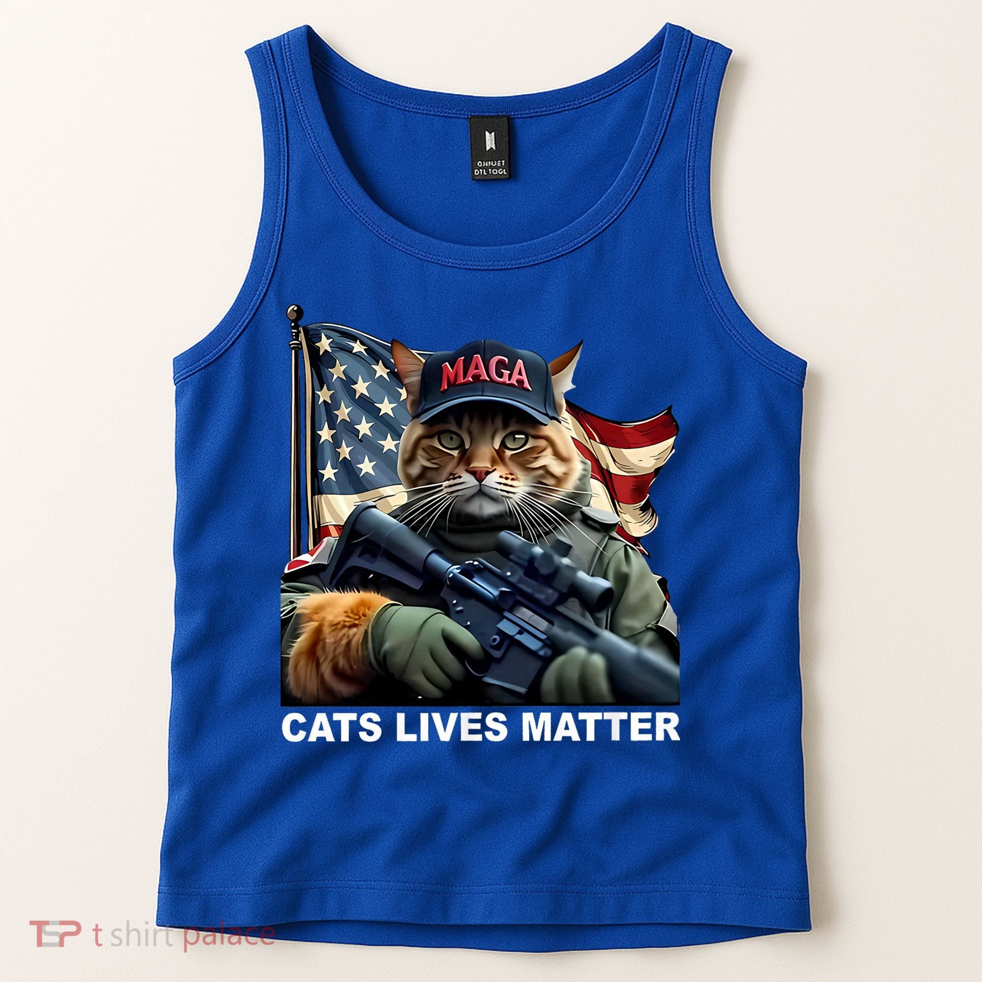 Cats Lives Matter Funny Trump 2024 Cat Maga Tank Top