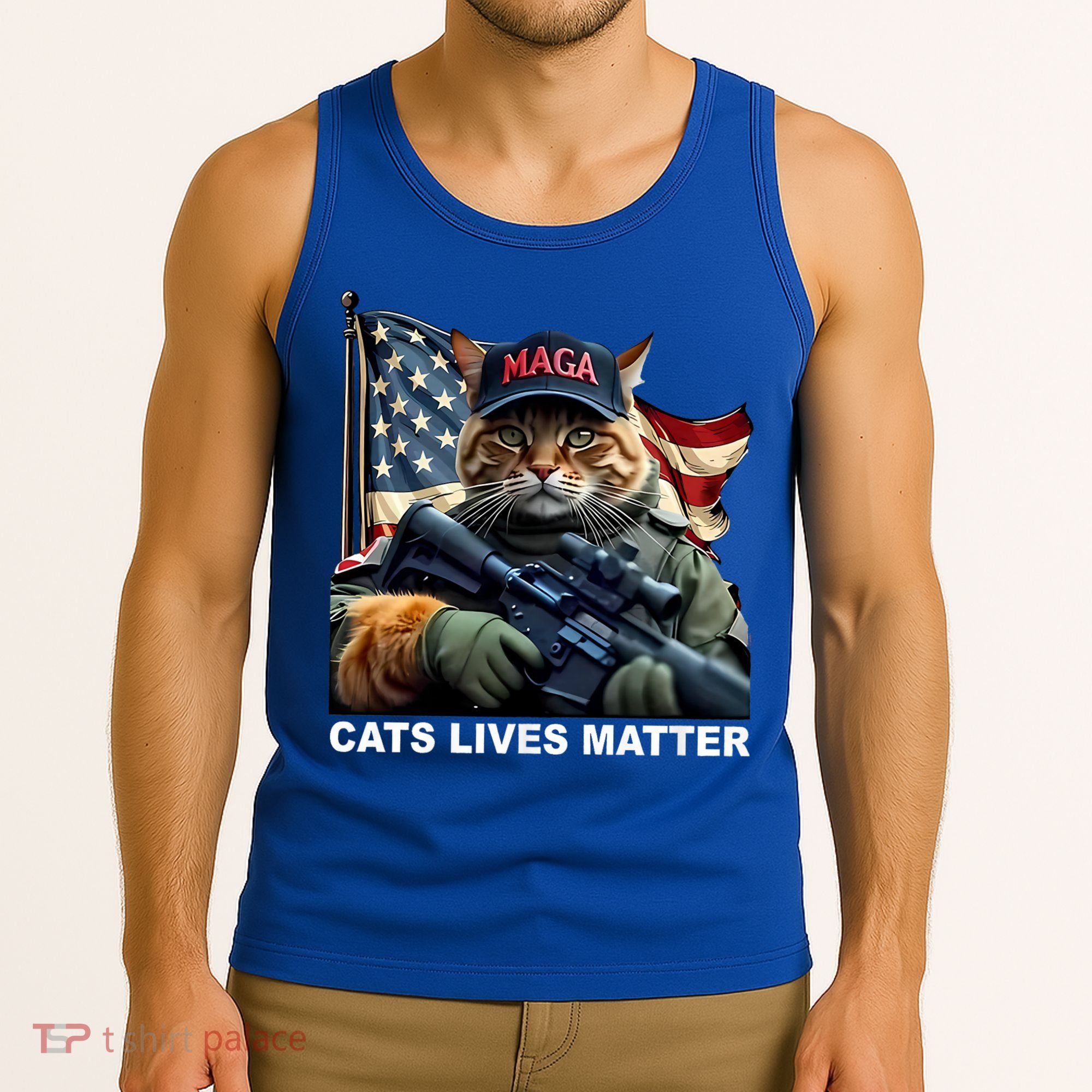 Cats Lives Matter Funny Trump 2024 Cat Maga Tank Top